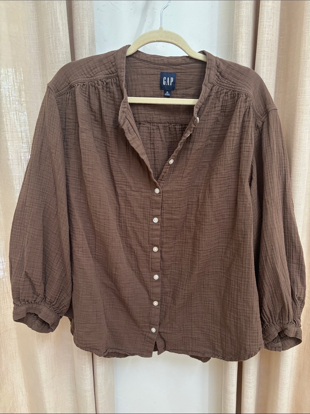 Cotton gauze Gap blouse